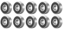 OCTOPUS - 10PCS of SR12 2RS Stainless Steel Sealed 3/4" x 1 5/8" x 7/16" inch Deep Grove Ball Bearings