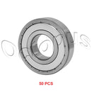 6206 ZZ Ball Bearings / 50 Pcs -Metal Shields - 30 62 16 mm