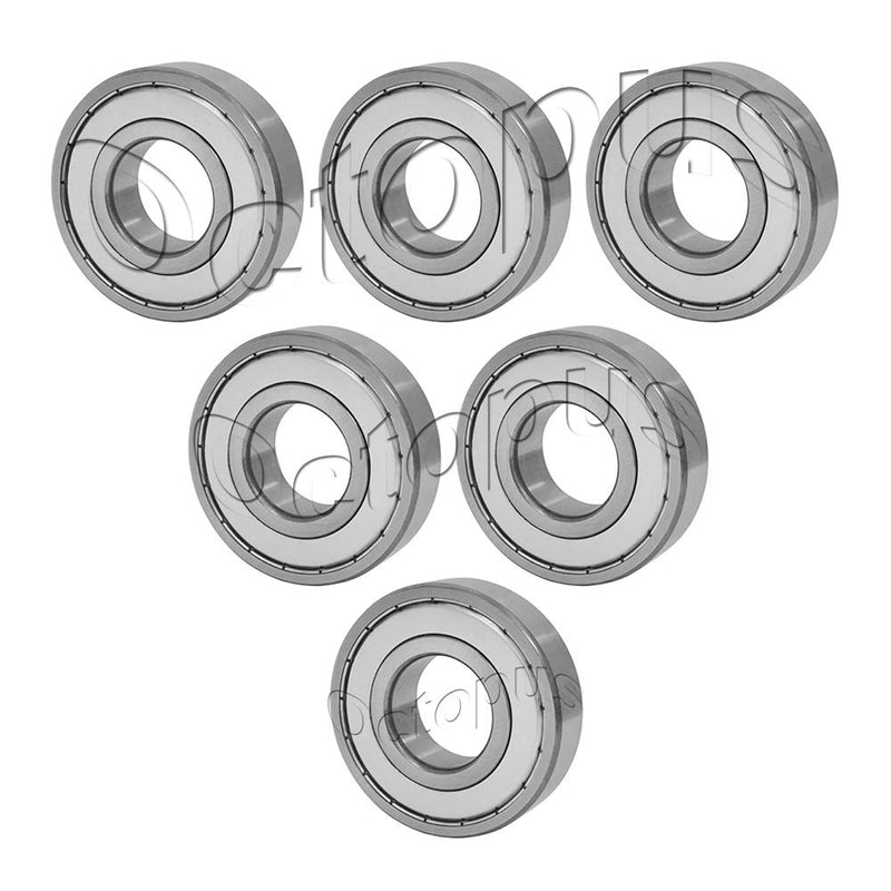 6305 ZZ Ball Bearing / 6 Pcs - Metal Shields - 25 62 17 mm