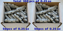 100 Pcs OCTOPUS FE Clip On Wheel Weight Balance ZINC COATED AW STYLE 0.25 oz