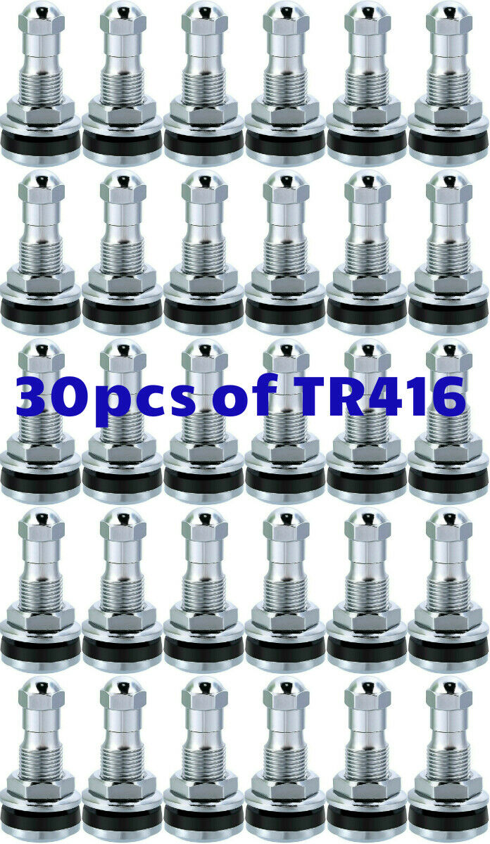 30 PCS KITS TR 416 TR416 TIRE VALVE STEMS .453" & .625" RIM Holes Long 1 1/2"