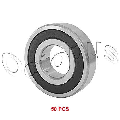 KOB 50 Pcs Premium R12 2RS Rubber Sealed Deep Groove Ball Bearing 3/4x1-5/8x7/16